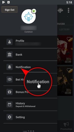 5 Steps to Check 9KING Promotion in Notification-2
