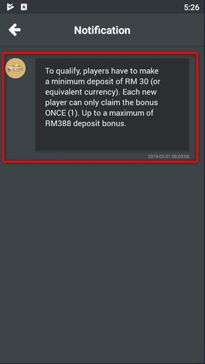 5 Steps to Check 9KING Promotion in Notification-5
