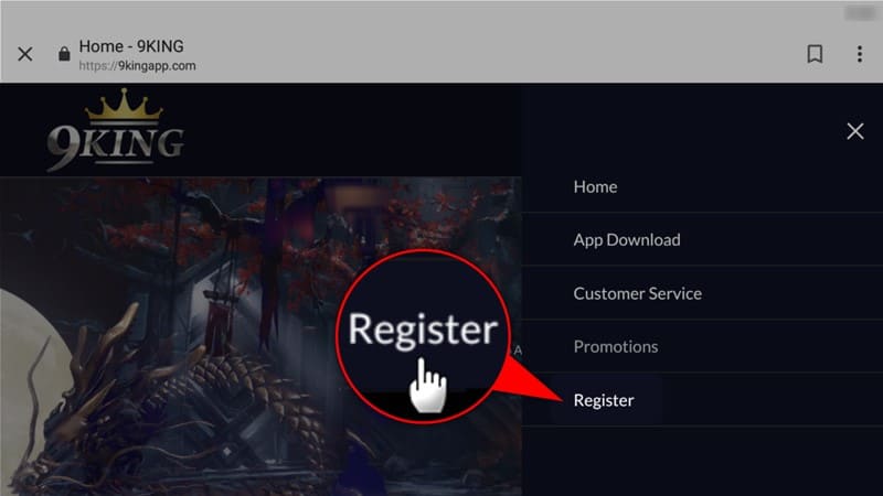 Simple 5 steps to register as a 9KING members for free-2