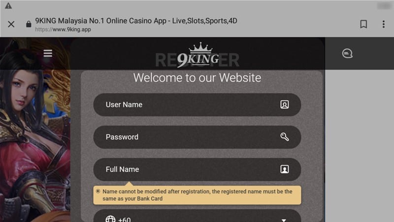 Simple 5 steps to register as a 9KING members for free-3