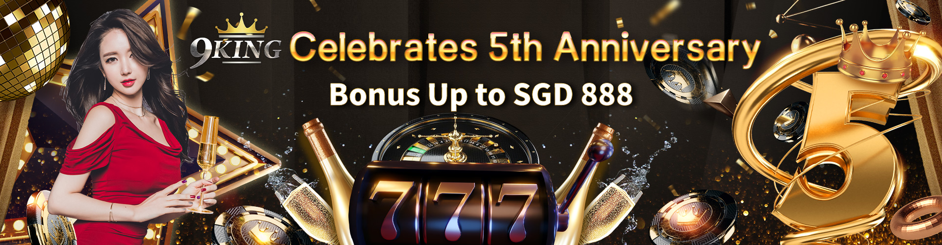 9KING Celebrates 5th Anniversary, Bonus Up to SGD 888